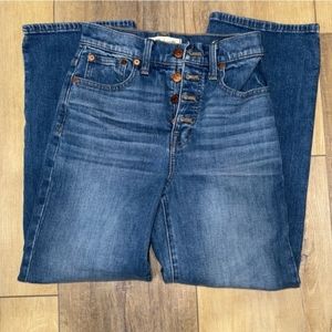 Madewell Slim Wide Exposed Fly Buttons size 23 (24 inch waist) Medium Da…